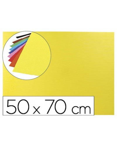 Goma eva ondulada liderpapel 50x70cm 22mm de espesor amarillo