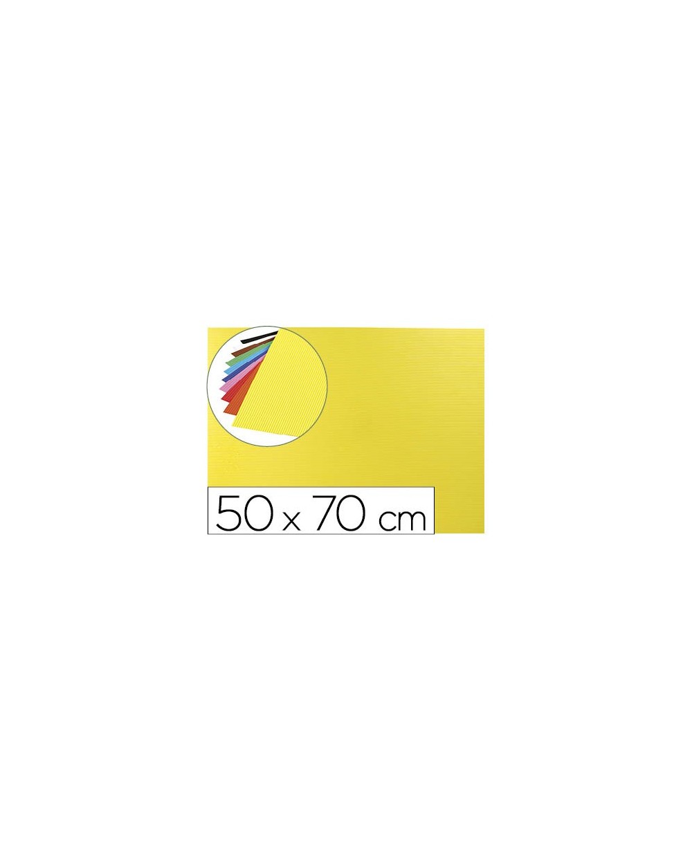 Goma eva ondulada liderpapel 50x70cm 22mm de espesor amarillo