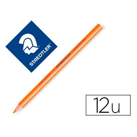 Lapices fluorescente staedtler triangular top star naranja caja de 12 unidades