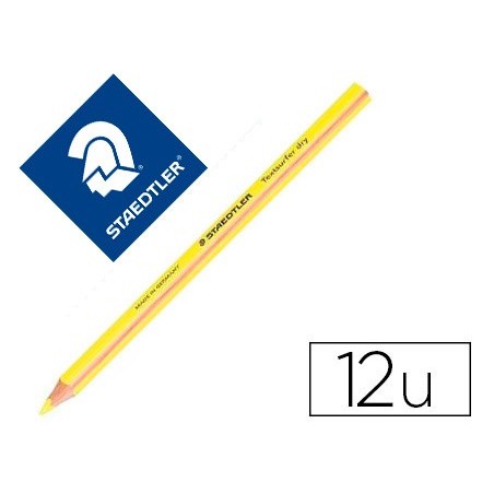 Lapices fluorescente staedtler triangular top star amarillo caja de 12 unidades