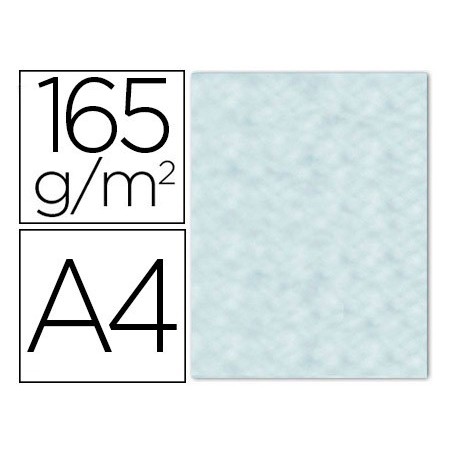 Papel color liderpapel pergamino con bordes a4 165g m2 azul pack de 25 hojas