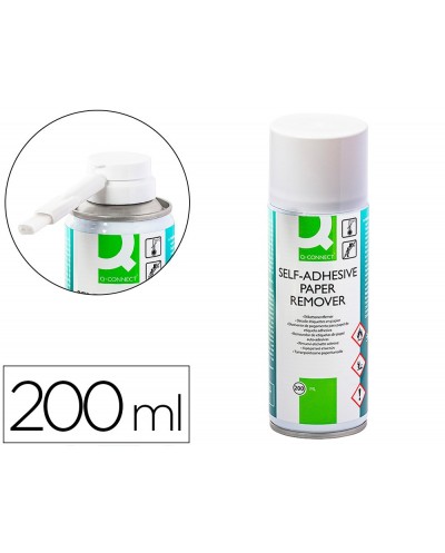 Limpiador de pegamento q connect para etiqueta adhesiva 200ml