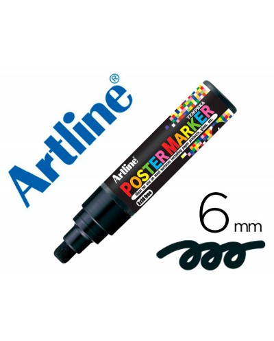 Rotulador artline poster marker epp 6 neg punta redonda 6 mm color negro