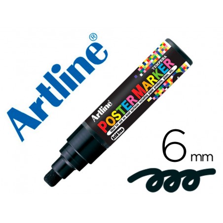 Rotulador artline poster marker epp 6 neg punta redonda 6 mm color negro