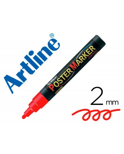 Rotulador artline poster marker epp 4 roj punta redonda 2 mm color rojo