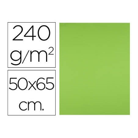 Cartulina liderpapel 50x65 cm 240g m2 verde hierba paquete de 25 unidades