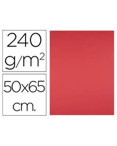 Cartulina liderpapel 50x65 cm 240g m2 rojo paquete de 25 unidades