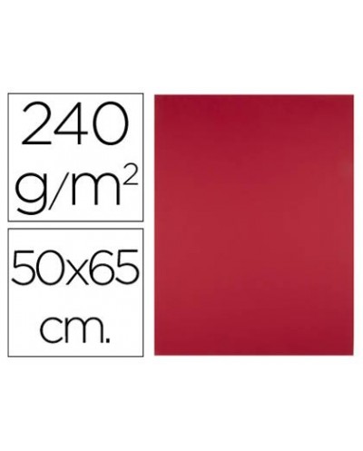 Cartulina liderpapel 50x65 cm 240g m2 rojo navidad paquete de 25 unidades