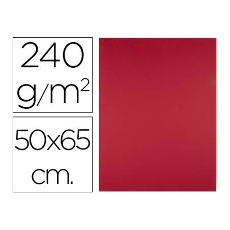 Cartulina liderpapel 50x65 cm 240g m2 rojo navidad paquete de 25 unidades