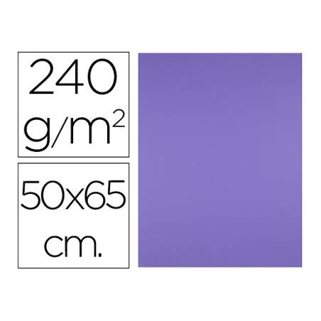Cartulina liderpapel 50x65 cm 240g m2 purpura paquete de 25 unidades