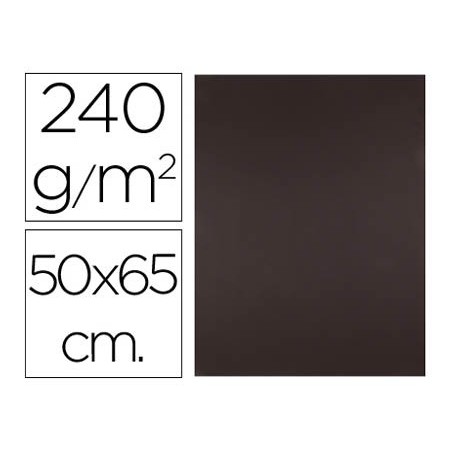 Cartulina liderpapel 50x65 cm 240g m2 marron paquete de 25 unidades