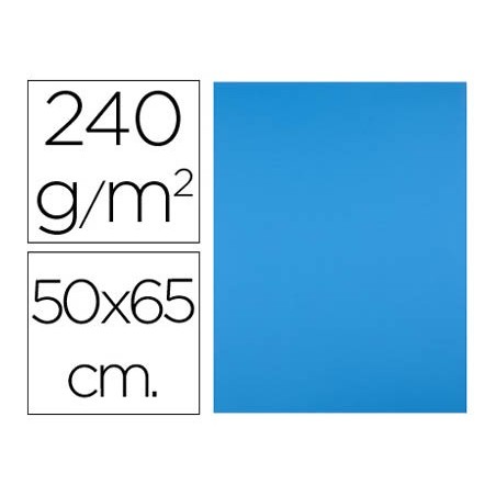 Cartulina liderpapel 50x65 cm 240g m2 azul turquesa paquete de 25 unidades