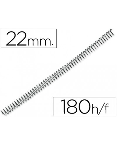 Espiral metalico q connect 64 5 1 22mm 12mm caja de 100 unidades