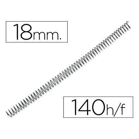 Espiral metalico q connect 64 5 1 18mm 12mm caja de 100 unidades