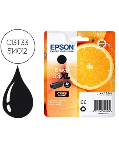 Ink jet epson expression premiun t3351 33xl xp 530 xp 630 xp 640 xp 830 xp 900 negro 530 pag