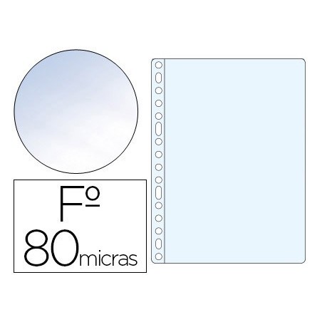 Funda multitaladro esselte folio polipropileno 80 mc cristal caja de 100 unidades