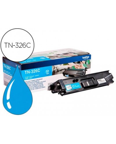 Toner brother tn 326c hll8250cdn hll8350cdw alta capacidad cian 3500 pag