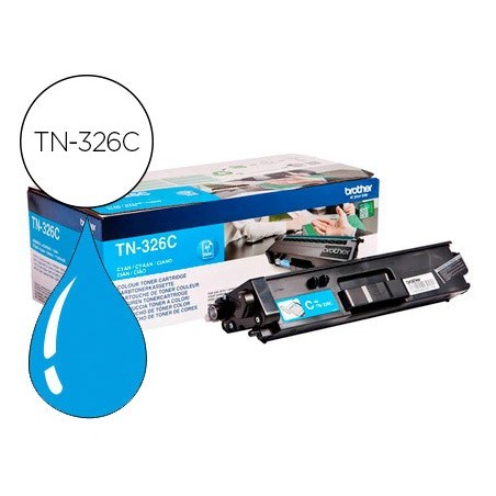 Toner brother tn 326c hll8250cdn hll8350cdw alta capacidad cian 3500 pag