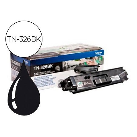 Toner brother tn 326bk hll8250cdn hll8350cdw alta capacidad negro 4000 pag