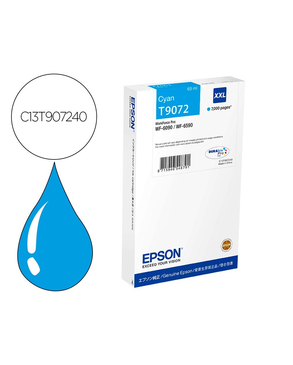 Ink jet epson wf 6xxx cian xxl