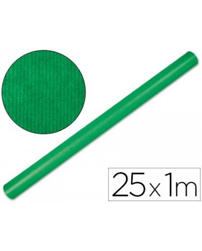 Papel kraft liderpapel verde fuerte rollo 25x1 mt