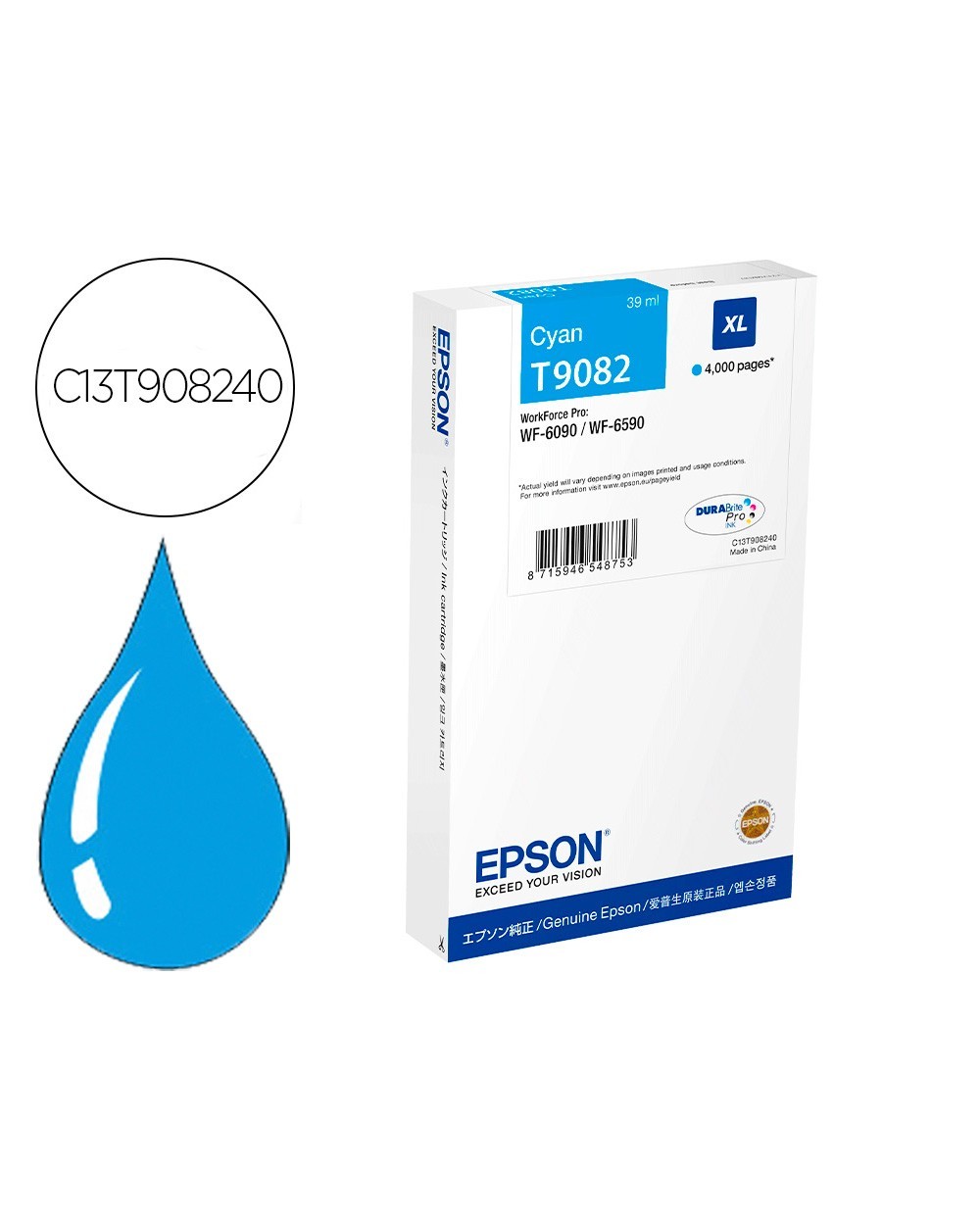 Ink jet epson wf 6590dwf wf 6090dw cian xl