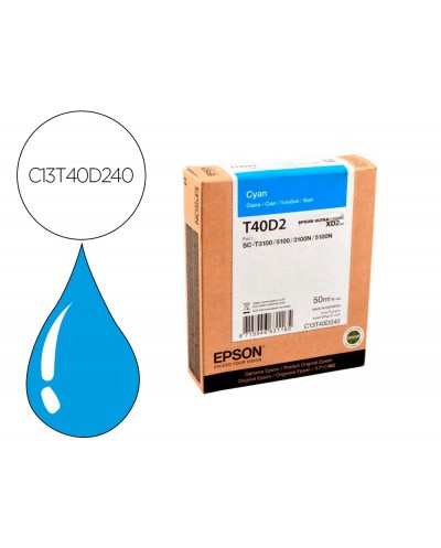 Ink jet epson ultrachrome xd2 cian t40d240 sc t3100 sc t5100 50 ml