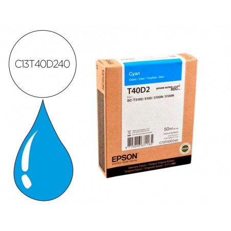 Ink jet epson ultrachrome xd2 cian t40d240 sc t3100 sc t5100 50 ml