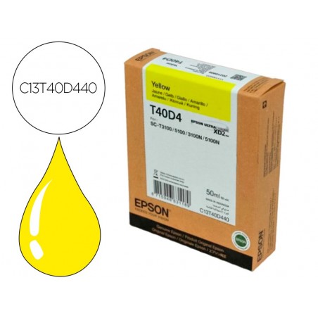 Ink jet epson ultrachrome xd2 amarillo t40d440 sc t3100 sc t5100 50 ml