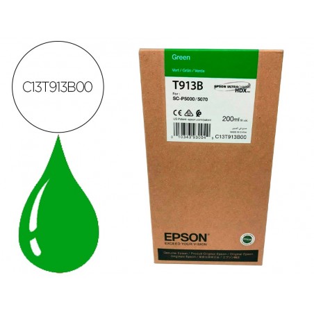 Ink jet epson t913b green ink 200ml