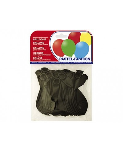 Globos pastel negro bolsa de 20 unidades