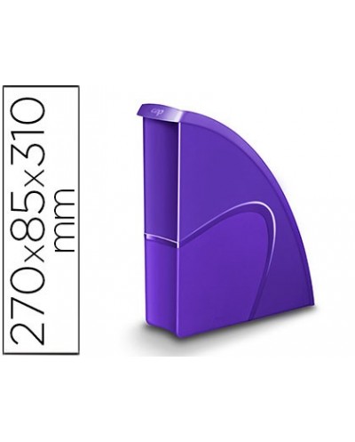 Revistero cep plastico uso vertical horizontal violeta 85x270x310 mm
