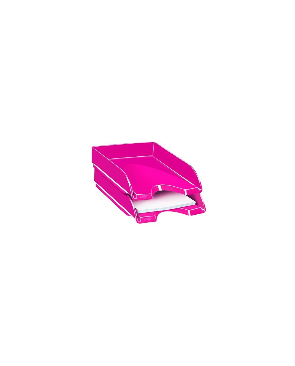 Bandeja sobremesa cep plastico rosa 257x348x66 mm