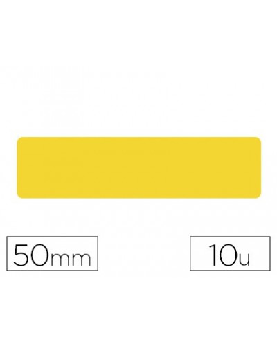 Simbolo adhesivo tarifold pvc tira longitudinal delimitacion suelo 50 mm amarillo pack de 10 unidades