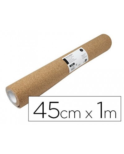 Corcho liderpapel adhesivo ancho 45cm longitud 1m espesor 1mm en rollo
