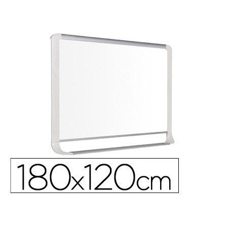 Pizarra blanca bi office lacada con bandeja integrada 1800x1200 mm
