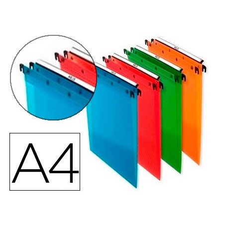 Carpeta colgante elba din a4 polipropileno pack de 10 unidades colores surtidos