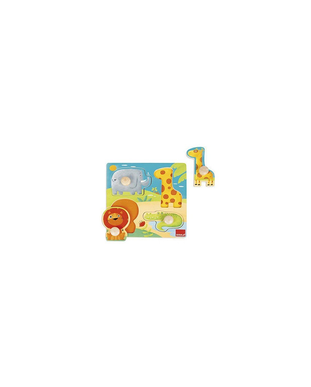 Puzzle goula animales selva 4 piezas