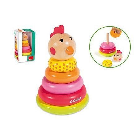 Juego goula didactico apilable gallina