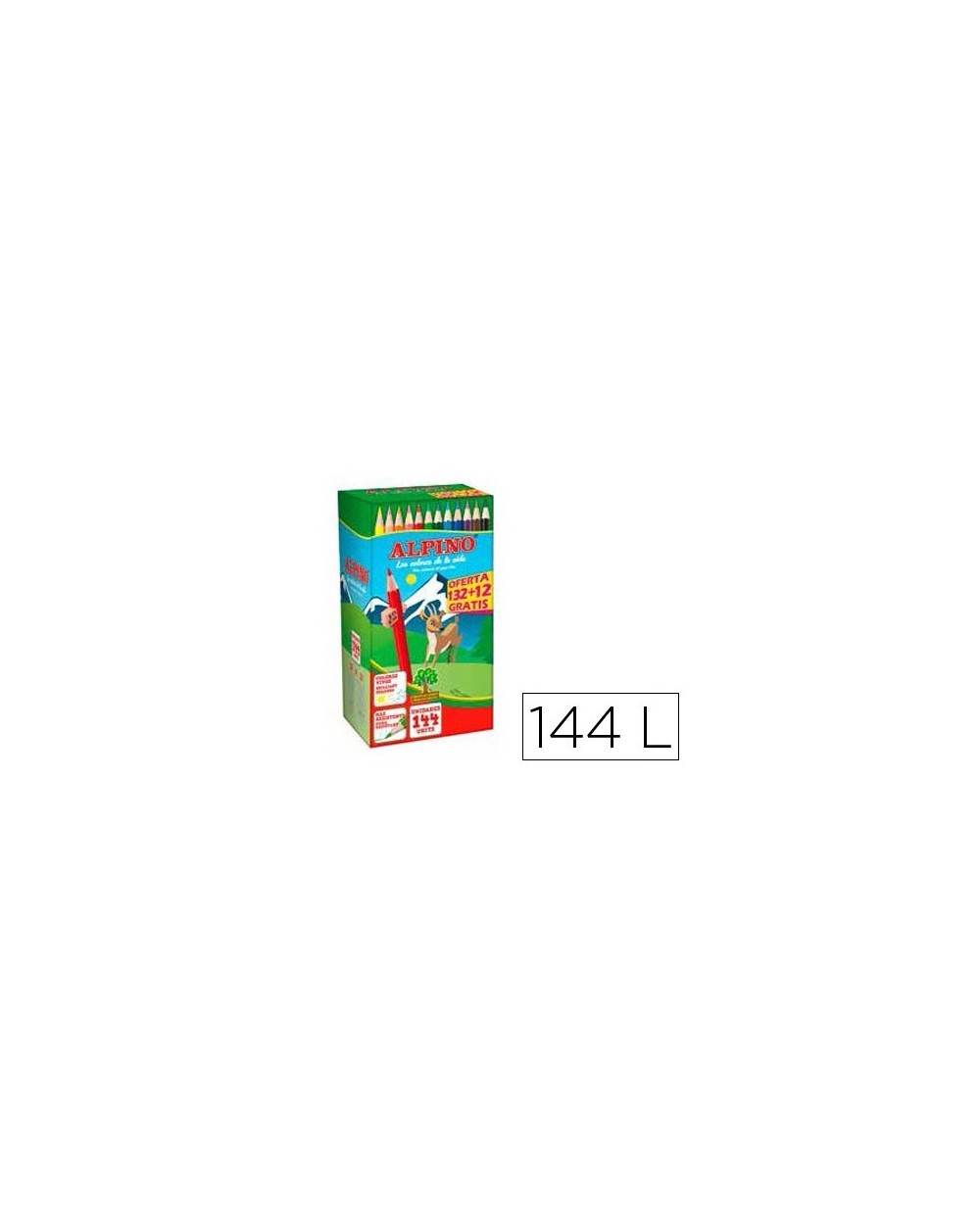 Lapices de colores alpino school pack de 132 12 unidades obsequio colores surtidos