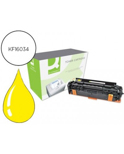 Toner q connect compatible hp ce412a color laserjet m351a 451dn 451nw 375nw 475dn amarillo 2600 pag