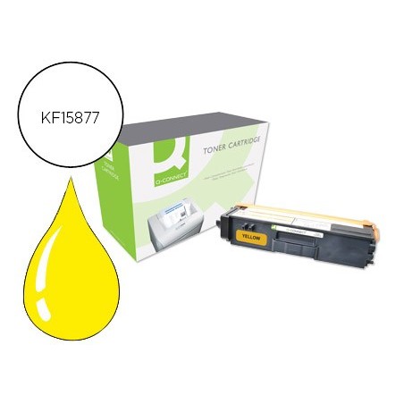 Toner q connect compatible brother tn325y hl 4140cn 4150cdn 4570cdw 4570cdwt dcp 9055 amarillo 3500 pag
