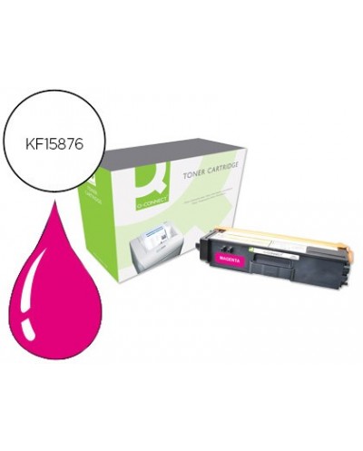 Toner q connect compatible brother tn325m hl 4140cn 4150cdn 4570cdw 4570cdwt dcp 9055cd magenta 3500 pag