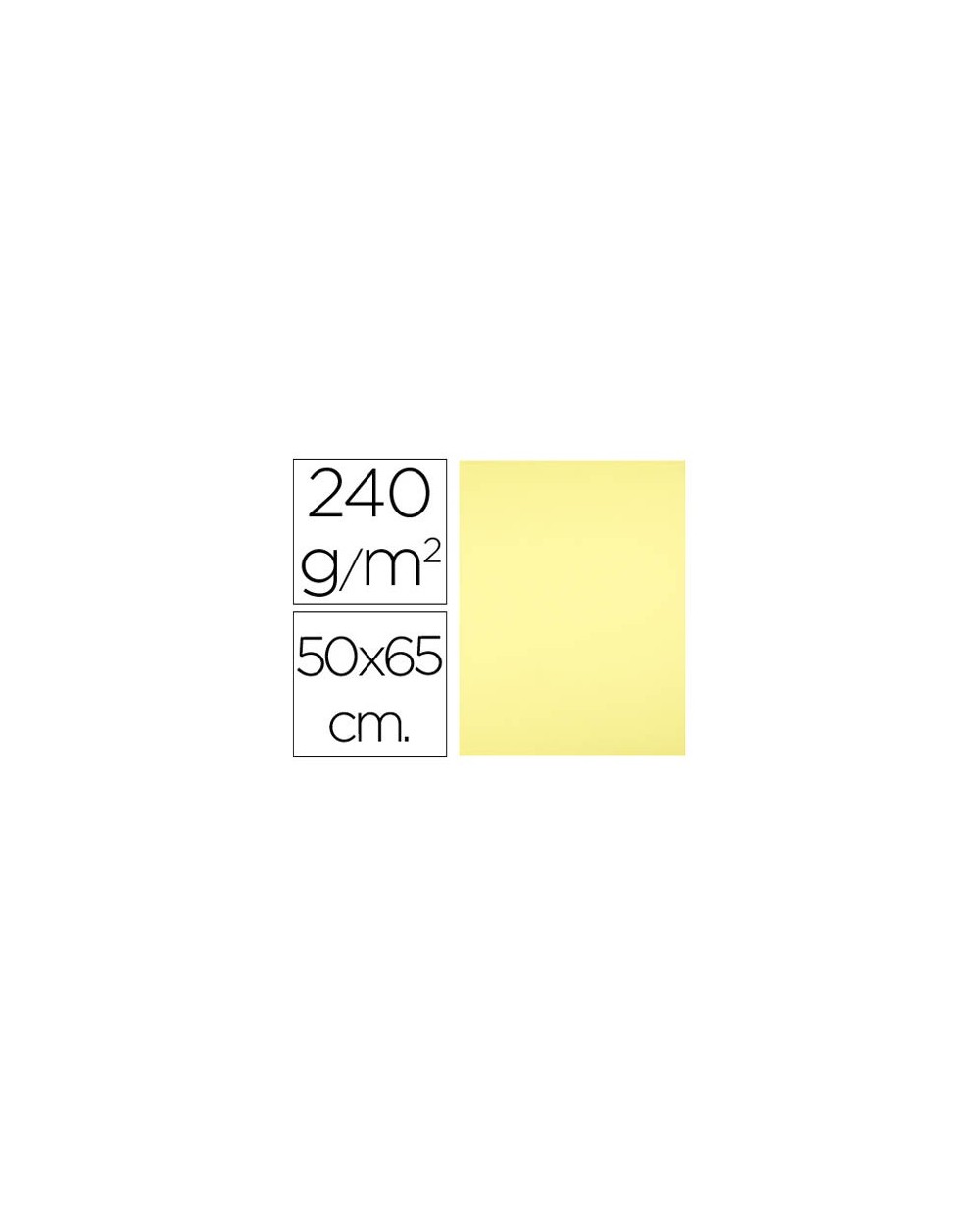 Cartulina liderpapel 50x65 cm 240 g m2 amarillo medio