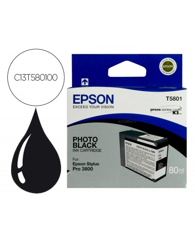 Ink jet epson stylus pro 3800 3880 negro photo 80ml