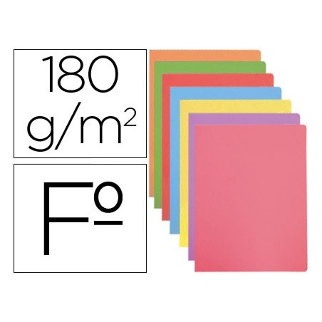 Subcarpeta cartulina gio folio colores pasteles surtidos 180 gr m2 paquete de 50 unidades