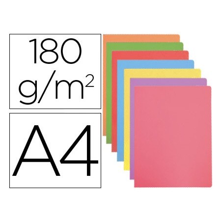 Subcarpeta cartulina gio din a4 colores pasteles surtidos 180 g m2 paquete de 50 unidades
