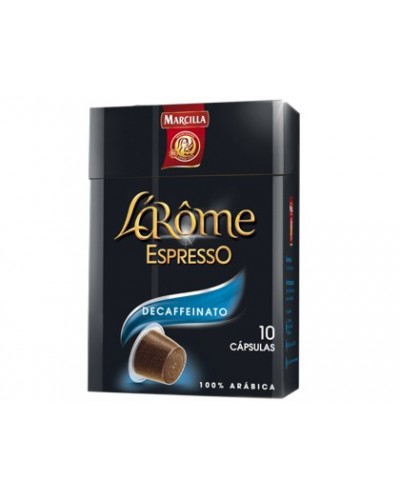 Cafe marcilla l arome espresso decaffeinato fuerza 6 monodosis caja de 10 unidadecompatible con nesspreso