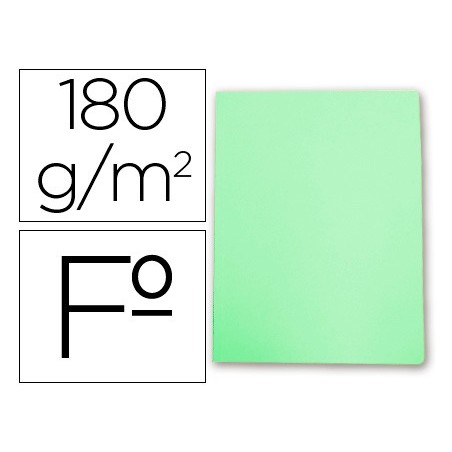 Subcarpeta cartulina gio folio verde pastel 180 g m2