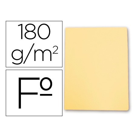 Subcarpeta cartulina gio folio amarillo pastel 180 g m2